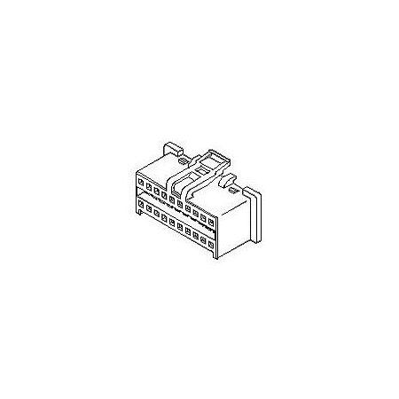 Molex 2.0 WtB Dual Conn Rec Hsg 20Ckt 51242-2000